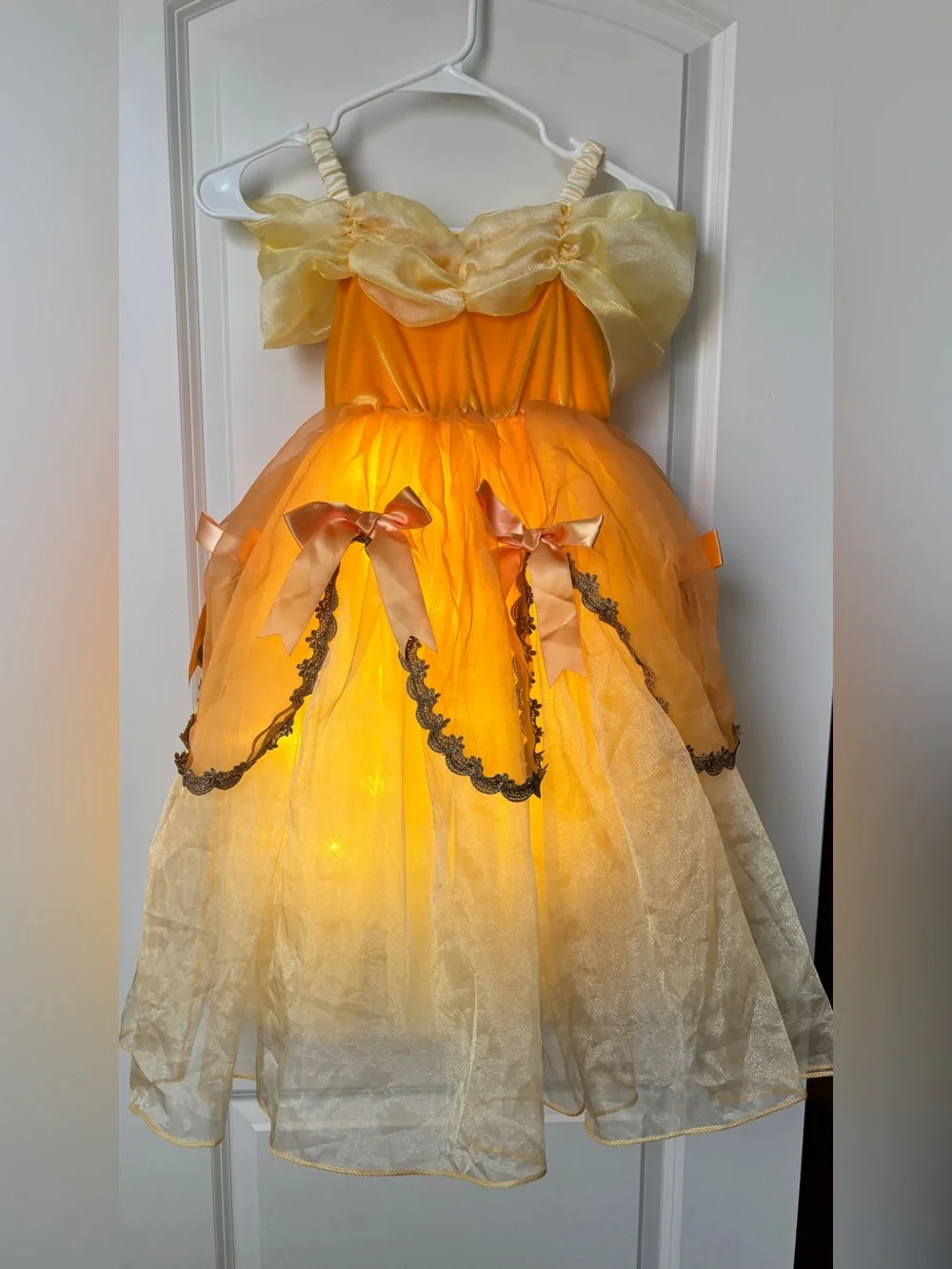 Princess Light-Up Yellow Girls' Costume Dress
